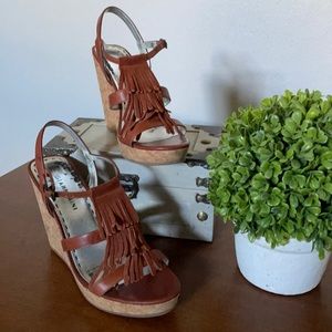 Gianni Bini Platform Suede Sandals SZ 7